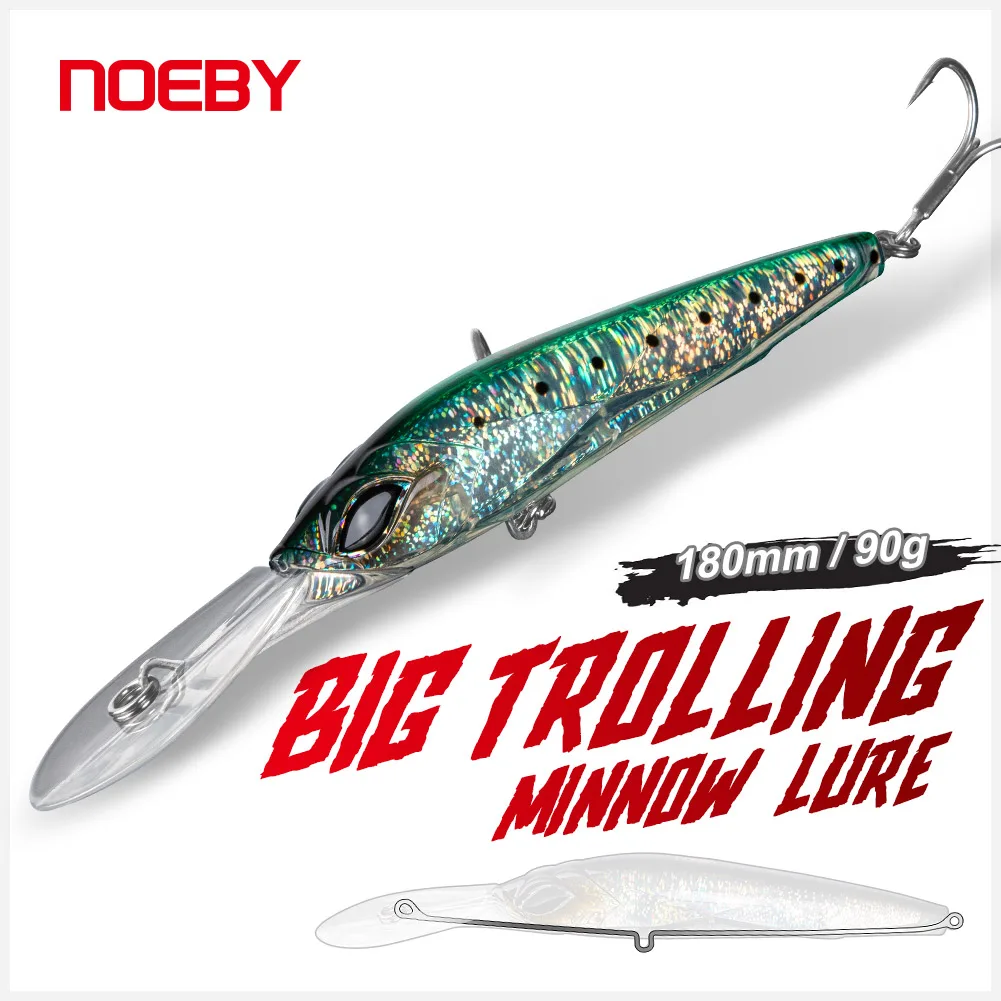 

NOEBY 180mm 90g Jerk Minnow Sinking Fishing Lure Wobbler Bass Lure Fishing Accessories Saltwater Lures Trolling Fish Bait Tackle