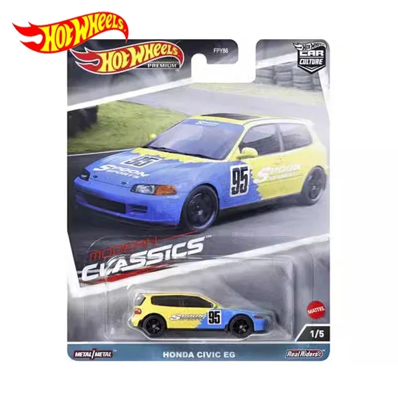 Original Hot Wheels Premium Car Culture HONDA CIVIC EG Modern Classic Kids Toy for Boy 1/64 Diecast Model Vehicle Collector Gift