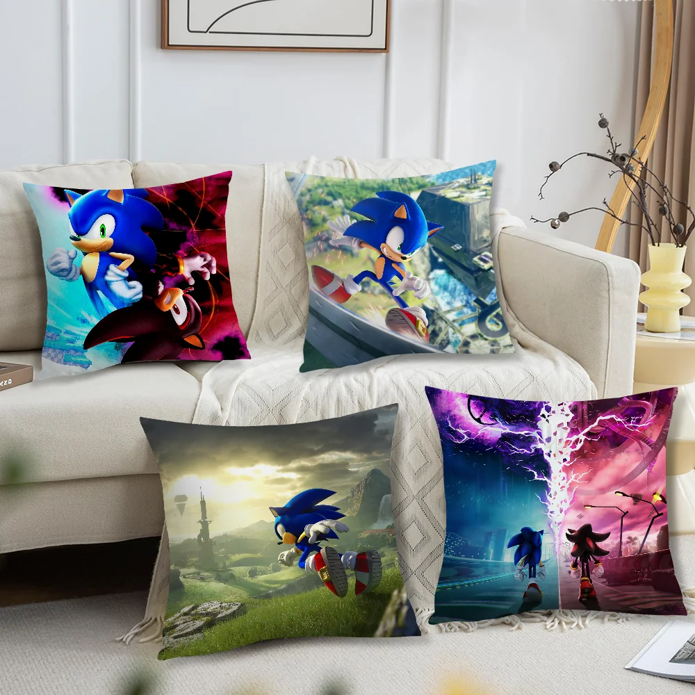 cushion cover For Home Bedroom S-Sonics Room Decoration Living Game Room Sofa Pillow Case Suitable