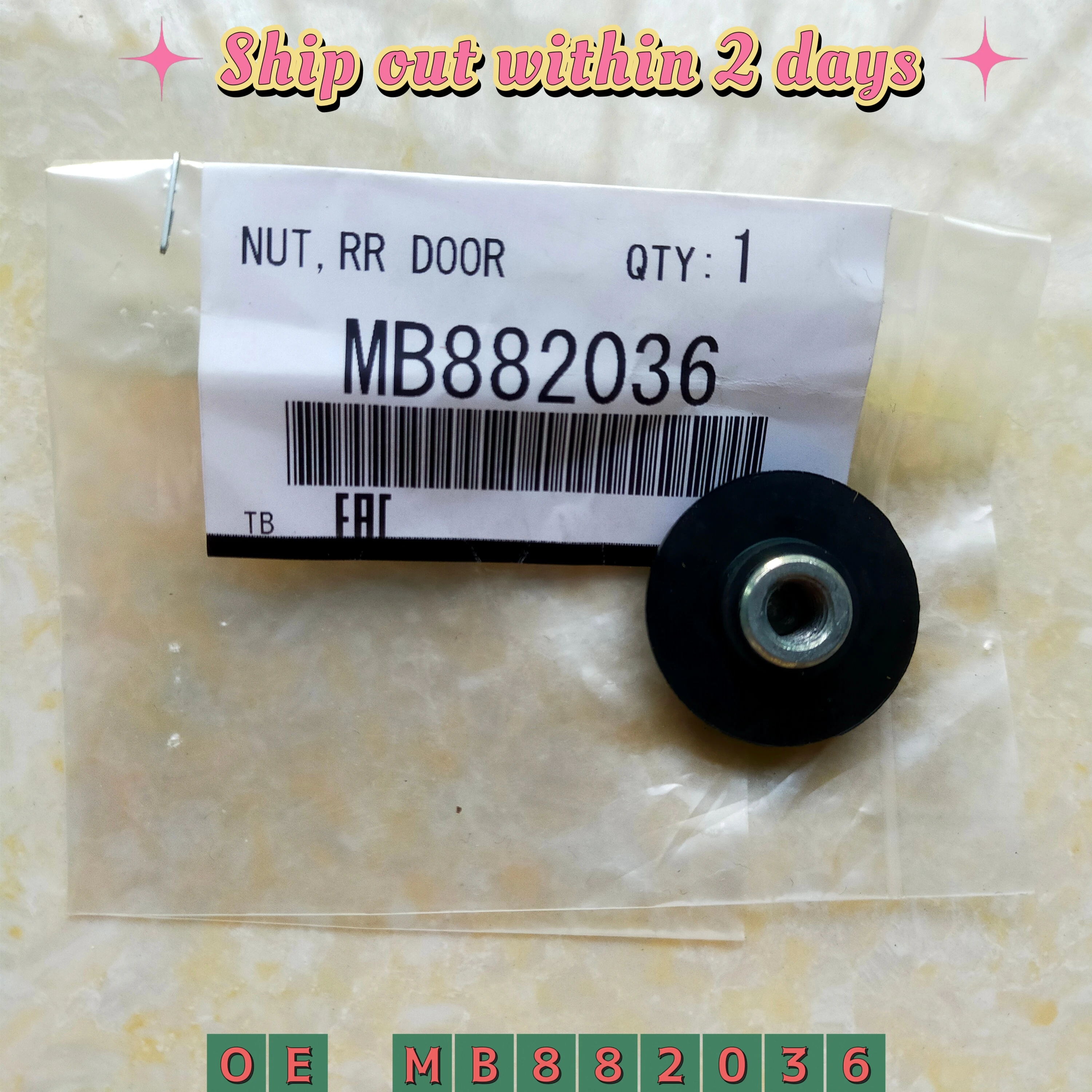 

Rear Quarter Slide Window Latch Nut For Mitsubishi Pajero Delica L400 MB882036