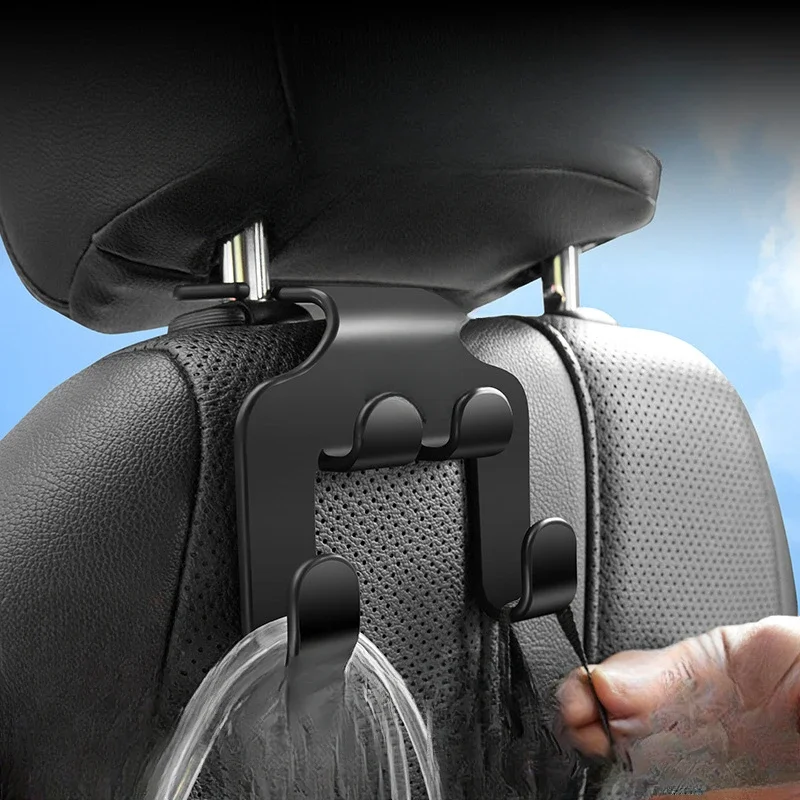 New Universal Multifunctional Hook Seat Back Hook Car Front and Rear Backrest Mobile Phone Bracket Home Storage Rack Creative