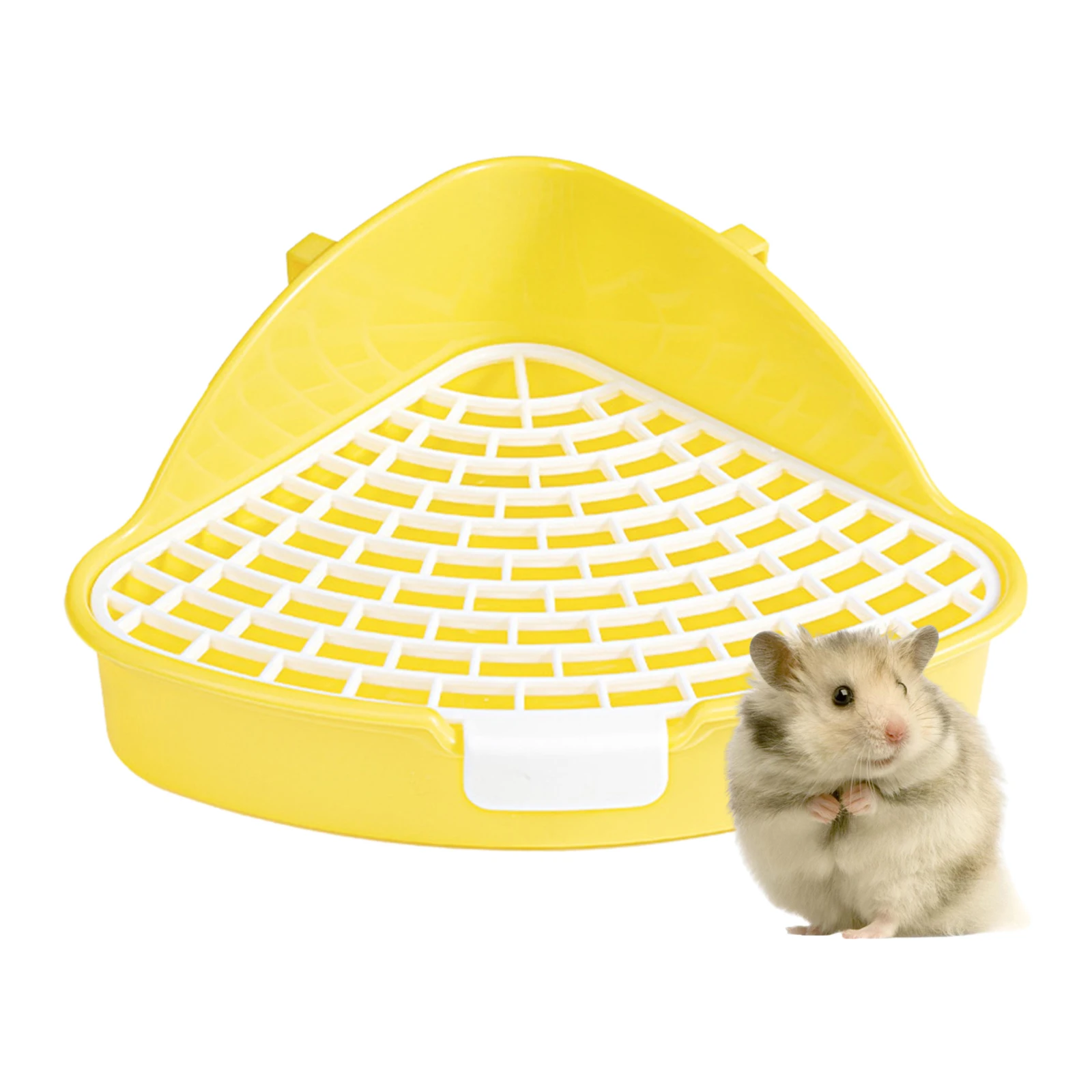 Mittelgroße Kaninchenstreu-Box Eck-Toilettenbox für Frettchen Hamster Drachen Katze Meerschweinchen Niederländisches Schwein Zubehör – Detail 4