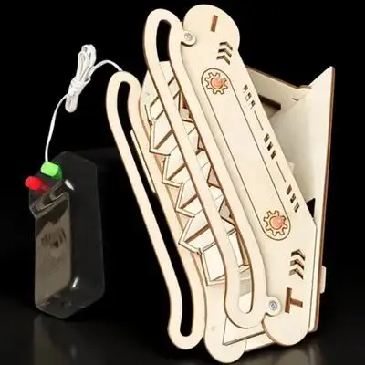 

Деревянный 3D-пазл «Лифт»: Малый электрический конвейер-эскалатор для самостоятельной сборки, научно-образовательный экспериментальный набор