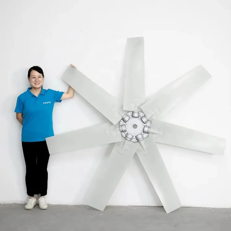 Nylon 7 Leaves Adjustable Blades Axial Flow Fan For Farming Animal Husbandry OEM/ODM Customizable 760-1900mm Diameter 1 Year