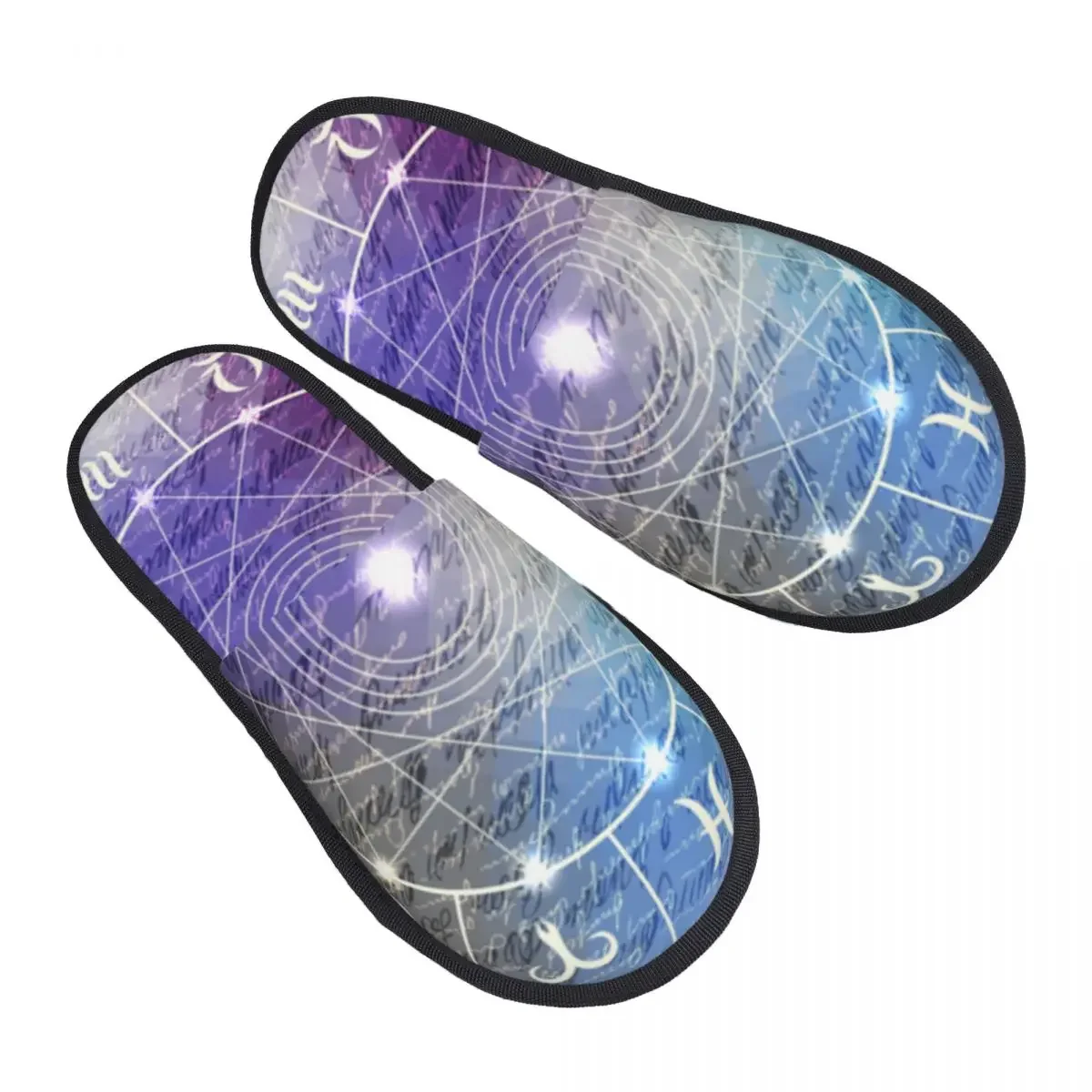 Winter Slipper Woman Man Fluffy Warm Slippers Magic Zodiacs Circle House Slippers Shoes