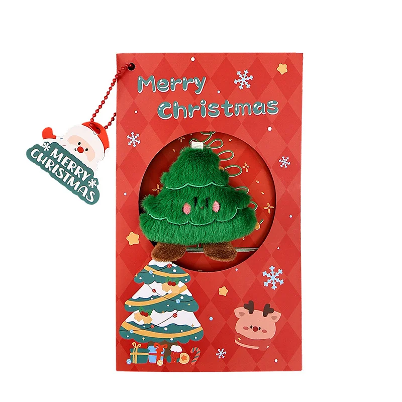 لعبة بطاقات معايدة عيد الميلاد المجيد من القطيفة مع مغلفات وملصقات قابلة للطي من النوع الكرتوني ومستلزمات تزيين عيد الميلاد #6