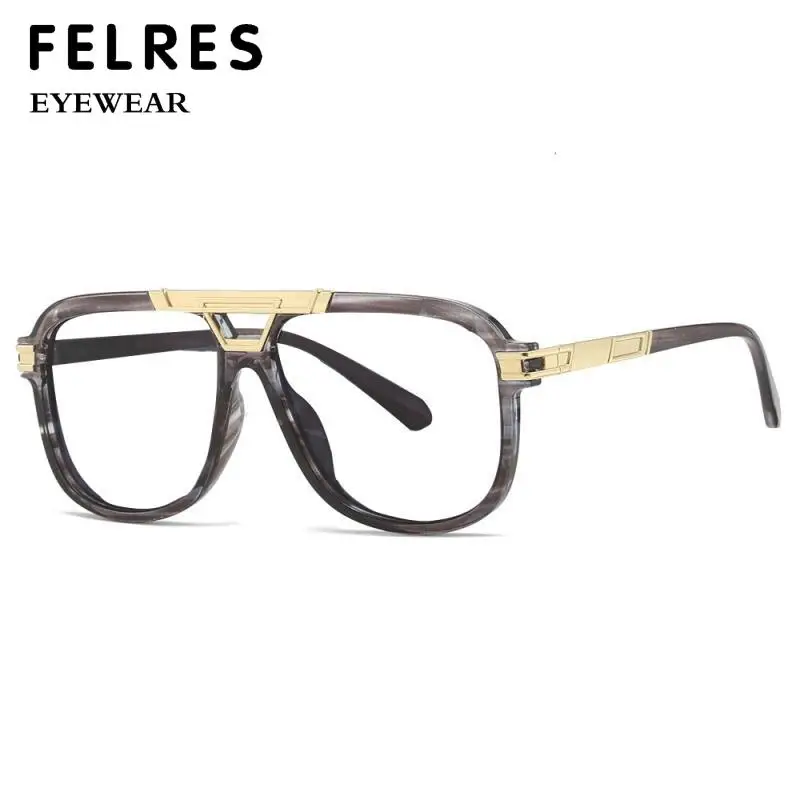 Blue Light Blocking Reading Glasses Women Double Bridge Green Presbyopic Glasses Men Clear Lens Optical Prescription Eyewear