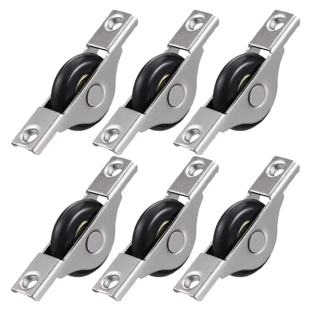 

6pcs Nylon Rollers Cabinet Wardrobe Windows niture Bottom Wheels Replacement Smooth Silent Durable Hardware Wheels Closet
