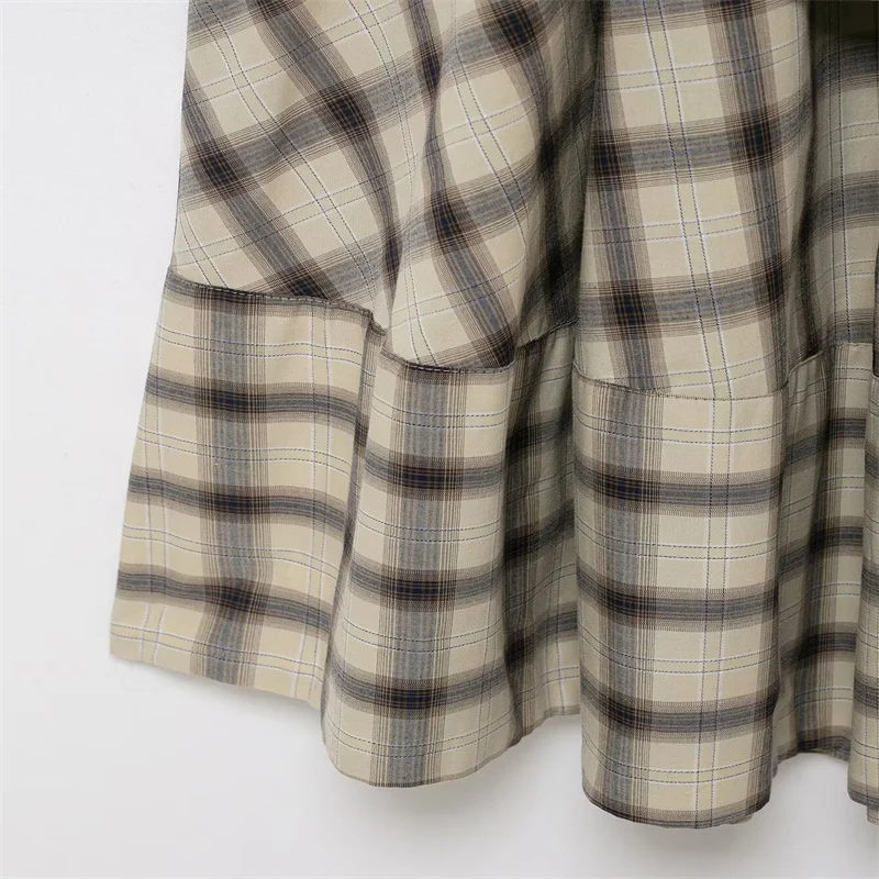 Elegant Women's Plaid Shirt Dress for Party Fall/Winter New Fashion 2025