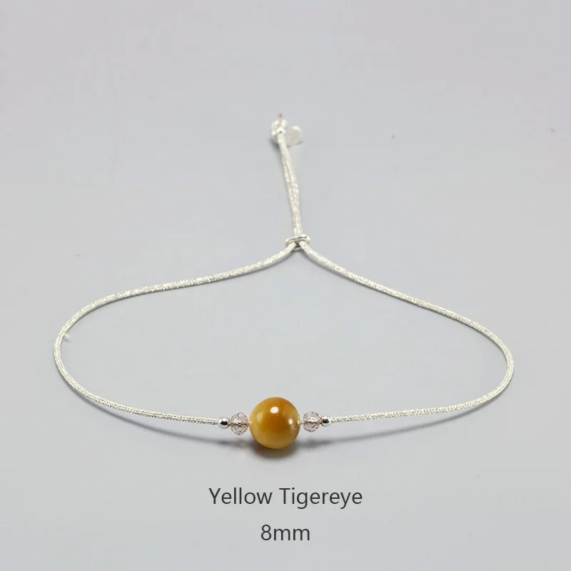 Bracciale fatto a mano in pietra di luna, corda sottile con perline in argento sterling 925 di cristallo naturale, braccialetti personalizzati per