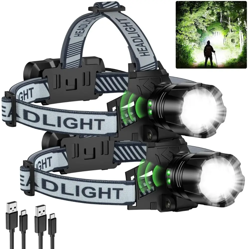 

Rechargeable 99000 LM Super Bright LED Lamp with Motion Sensor & 3 Modes, 90° Adjustable Lights, 20+Hrs Runtime & IPX6 Waterproo