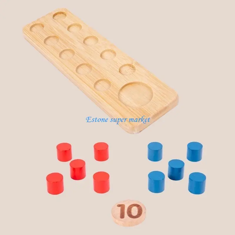 090B Math Addition Subtraction Learning Toy Wooden Board Kids Game Puzzle