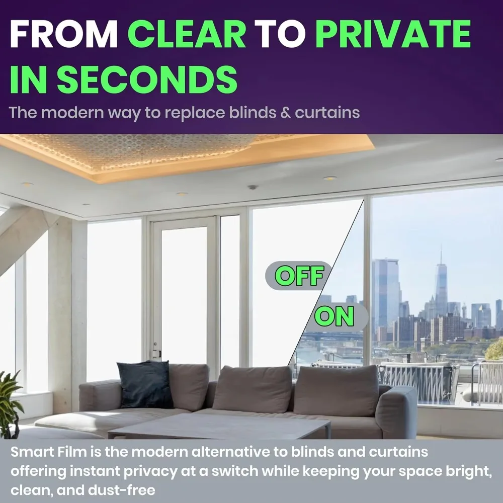 Smart Film Pdlc for Glass Pdlc Smart Film Remote Control Tint Electric Privacy Frosting with Controller