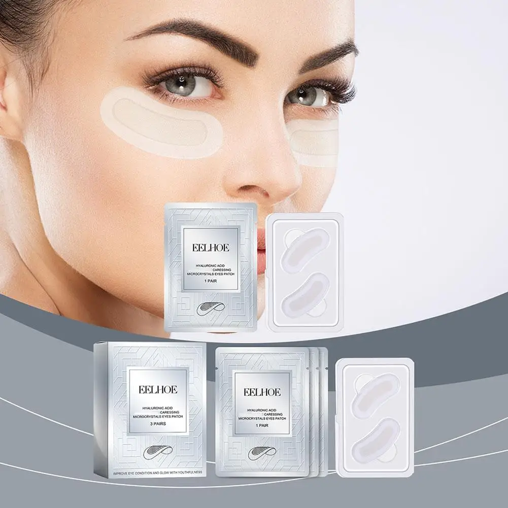 Parches para los ojos con microagujas de ácido hialurónico 1/3, mascarilla para antienvejecimiento, antiarrugas, ojeras, hidratante debajo de los ojos, almohadillas de Gel para la piel C Y2L9