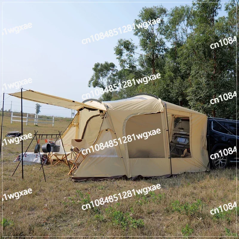 Installation of Portable SUV Luggage Compartment for 3-4 People At The Rear of The Car, Expansion of Camping Rear Tent