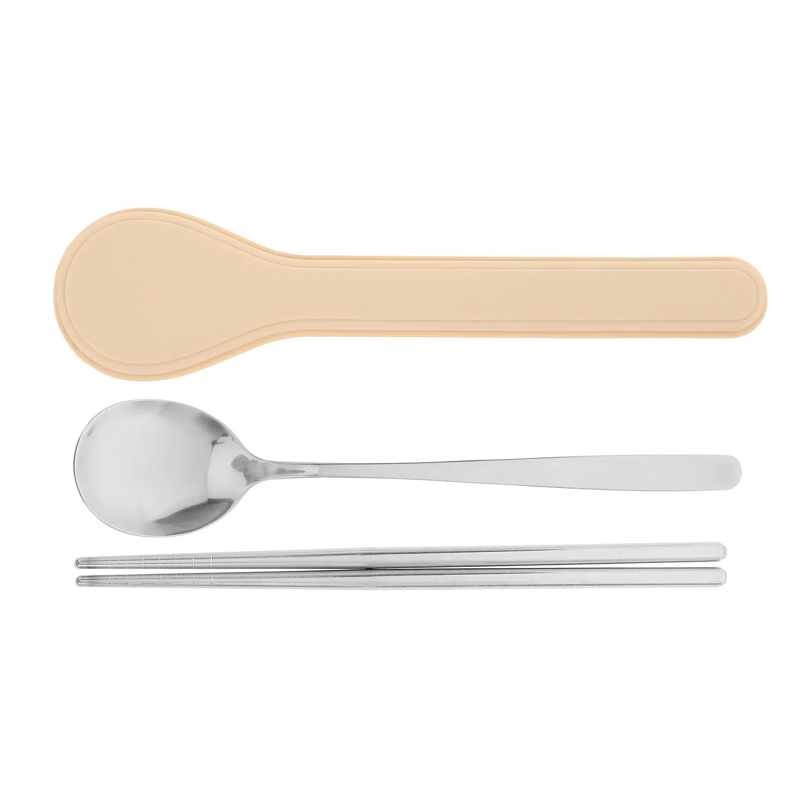 

Sleek Stainless Steel Portable Cutlery Set Spoon Chopsticks Durable Reusable Travel Silverware Outdoor Picnic Lunch School