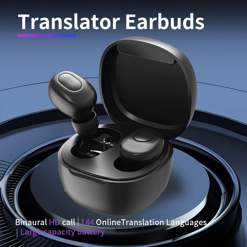 B21 Intelligent Voice Headset Translator Binaural Multilingual Translation Bluetooth Headset Simultaneous Translation Machine