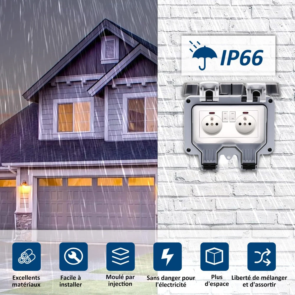 EIOMR France IP66 Weatherproof - огляд і ціна Outdoor Usb Power Outlet