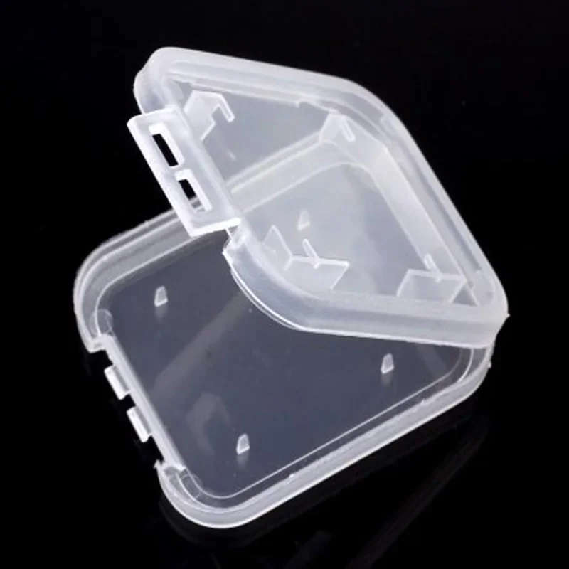 1-10Pcs Transparent Plastic Storage Boxes SD Camera CF Memory Card Case With Cover Phone TF Card Packaging Portable Box Home