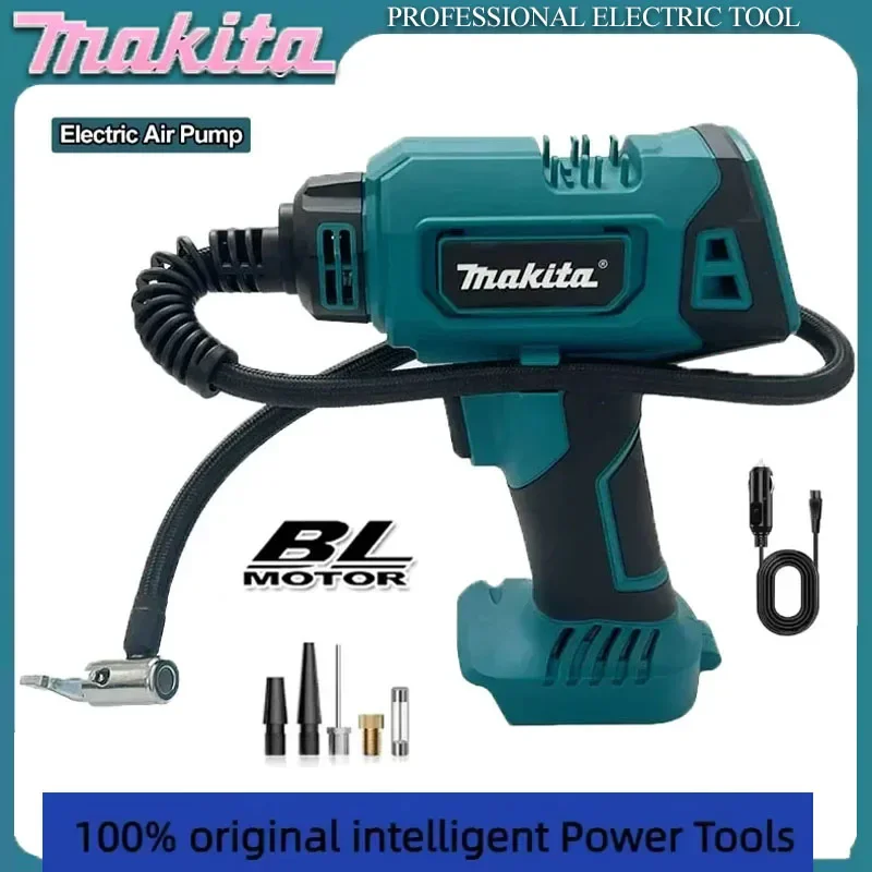 

Автоматический беспроводной электрический насос Makita для накачивания шин, портативный воздушный компрессор для автомобильных/грузовых шин, работает от аккумулятора Makita 18V.