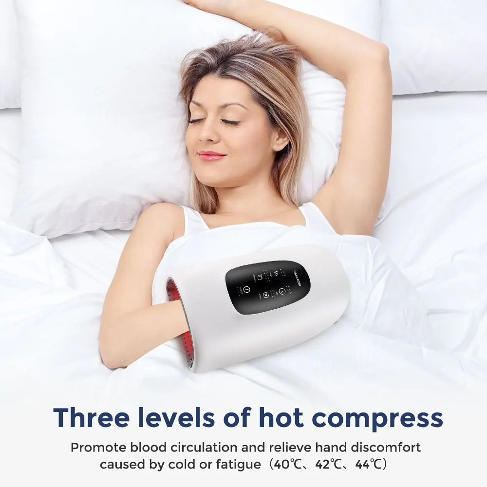 Wireless Electric Hand Massager Air Compression Hot Compressed Palm Acupoint Massager Finger Arthritis Numbness Muscle Relaxing