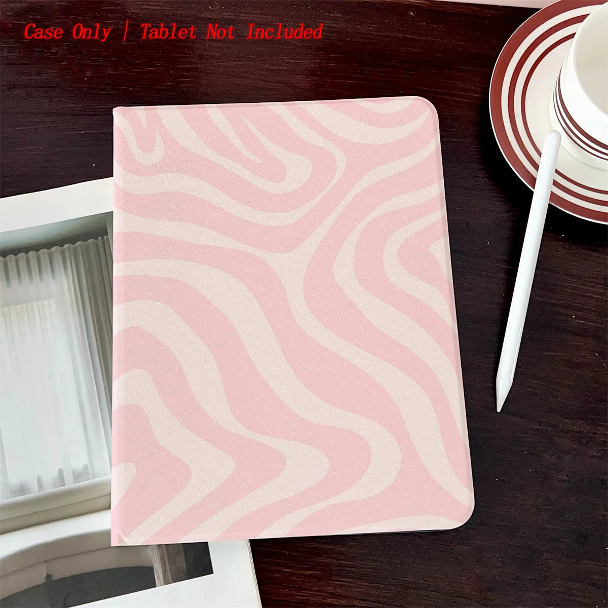 

Book Style iPad Case with Pen Slot & Various Prints, Auto Sleep/Wake, Simple Fresh Style for Pro/Air/Mini Series
