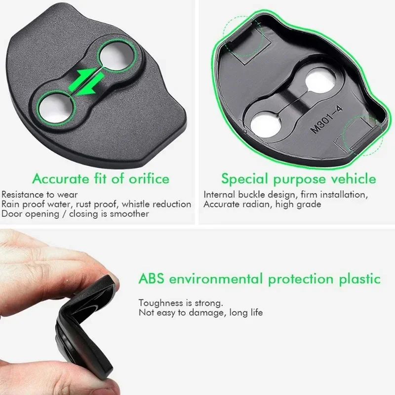 Door Lock Protector Cover For Tesla Model 3+ Latches Door Stopper Covers Protection Cap Model3 ModelY New Model 3 Highland 2024