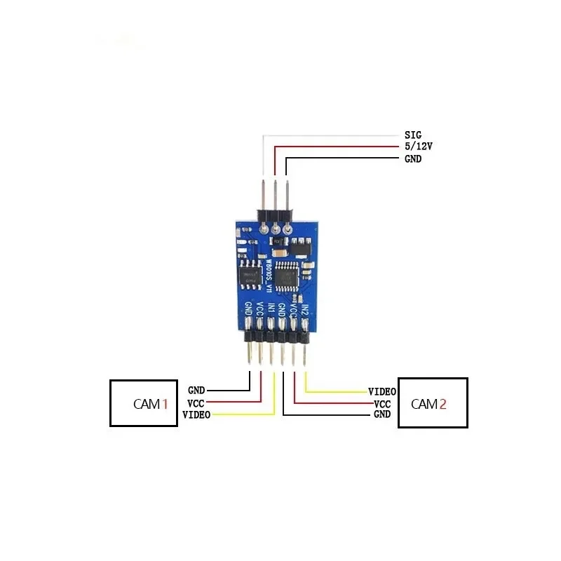 FPV Traverse Camera Two Way Three Way Video Switcher Electronic Switch Remote Control Switching Video Module