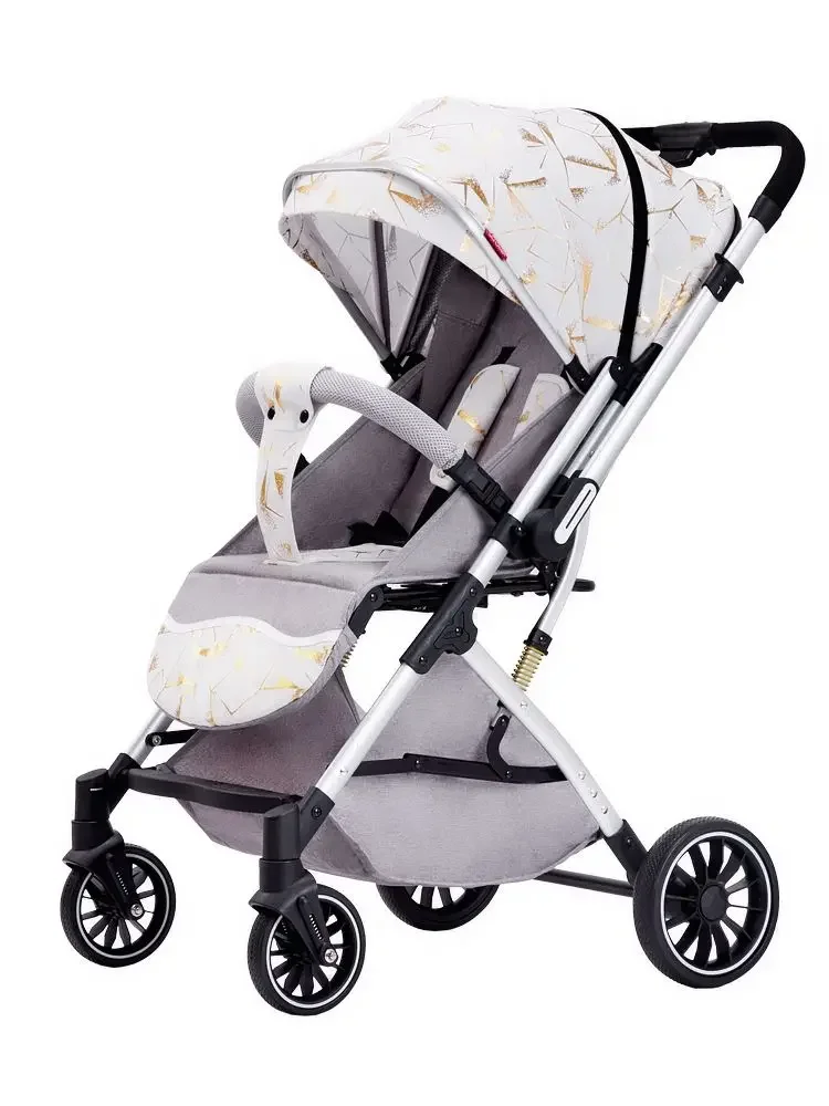 

Lightweight high landscape baby stroller, ultra compact, suitable for airplane travel. One click folding baby stroller