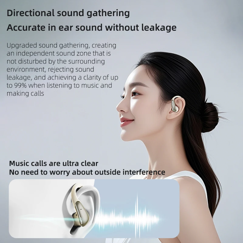 لينوفو LK40 سماعة لاسلكية تعمل بالبلوتوث 5.4 سماعات Hifi صوت سماعة ألعاب رياضية مقاومة للماء خطاف أذن HD دعوة مع سماعات ميكروفون