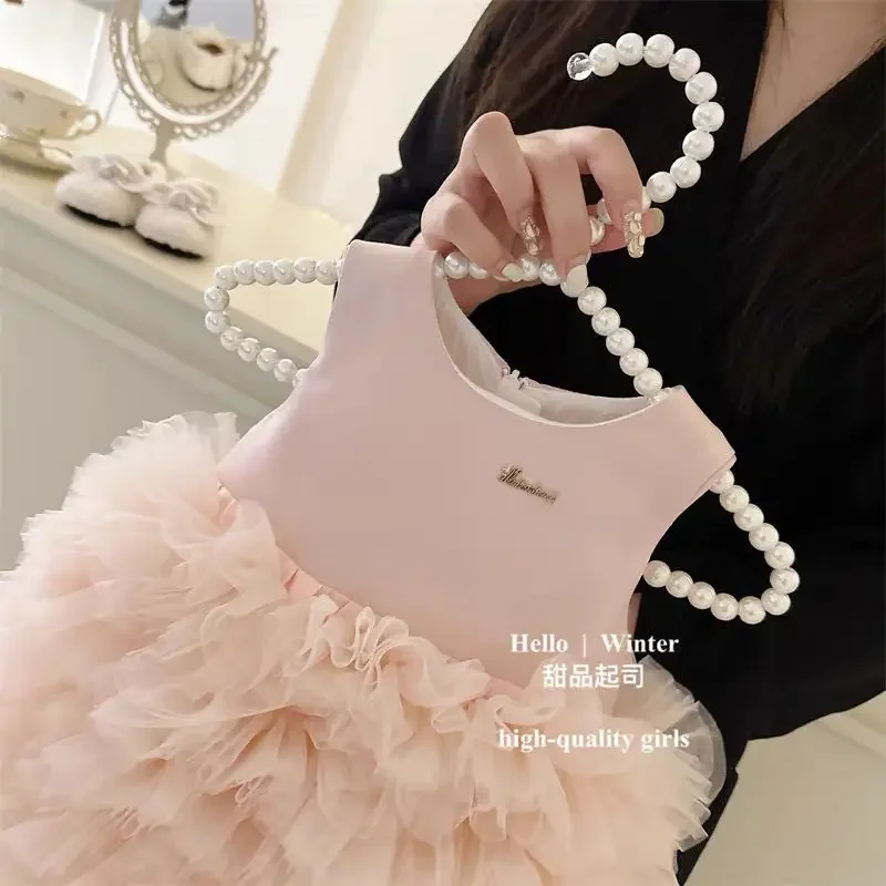 

2026 New Girl Tutu Dress Summer Baby Pong Princess Dress Stylish Children's High End Birthday Dress