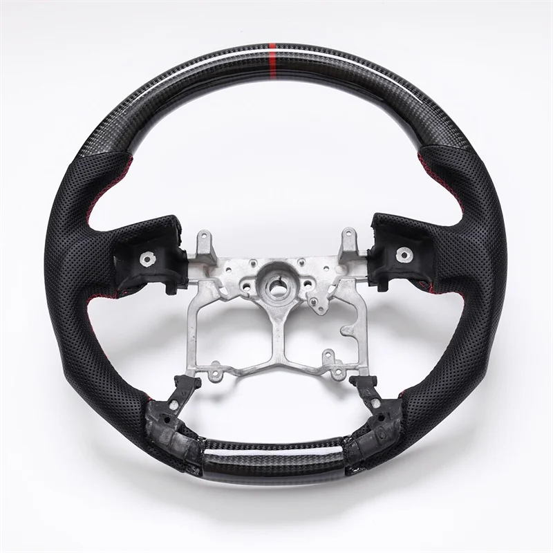 Real Carbon Fiber Sport Steering Wheel Compatible with Toyota Prado LC150 2011-2017 4Runner Tundra, Aftermarket Offroad Modified
