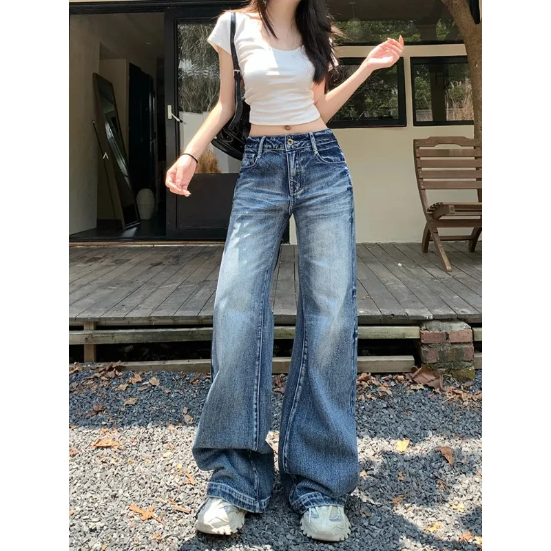 Y2k جينز سروال للمرأة شوجو فتاة نمط المرأة الدنيم السراويل منخفضة الارتفاع الجينز المرأة ملابس الربيع جان كوكيت جورتس فضفاض