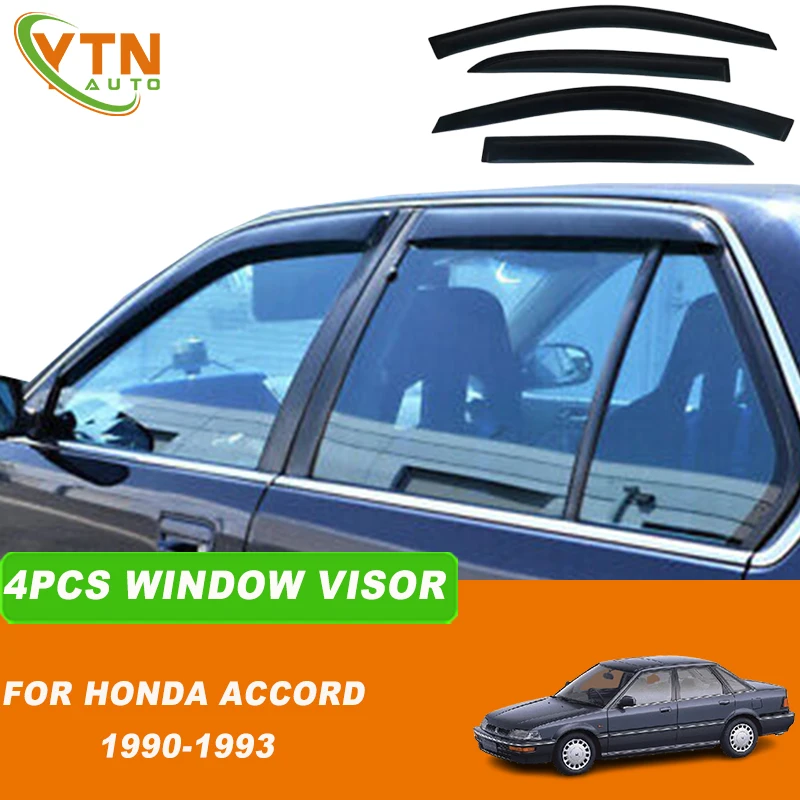 For Honda Accord Sedan 1990 1991 1992 1993 Car Window Visor Car Window Rain Guard Weather Shields Car Accessories