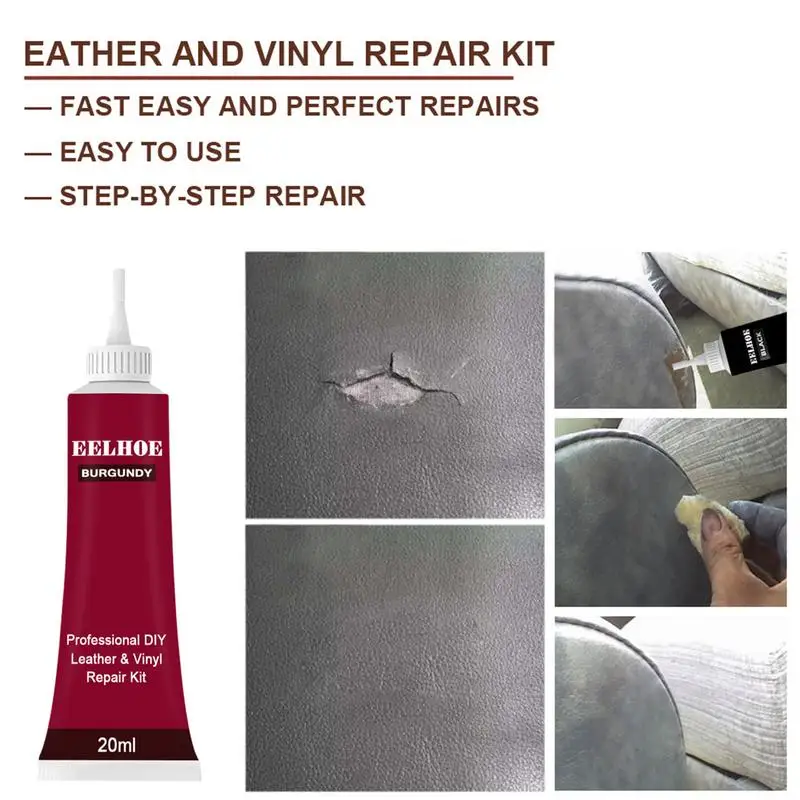 20ml Advanced Leather Repair Gel Leather Fix Gel Complementary Color Repair Paste PU Leather Repair Paint Gel For Sofa