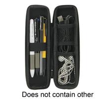 New Office Students Black EVA Hard Shell Stylus Pens Pouch Earphone Mesh Storage Organizer Pencil Zipper Case School Supplies