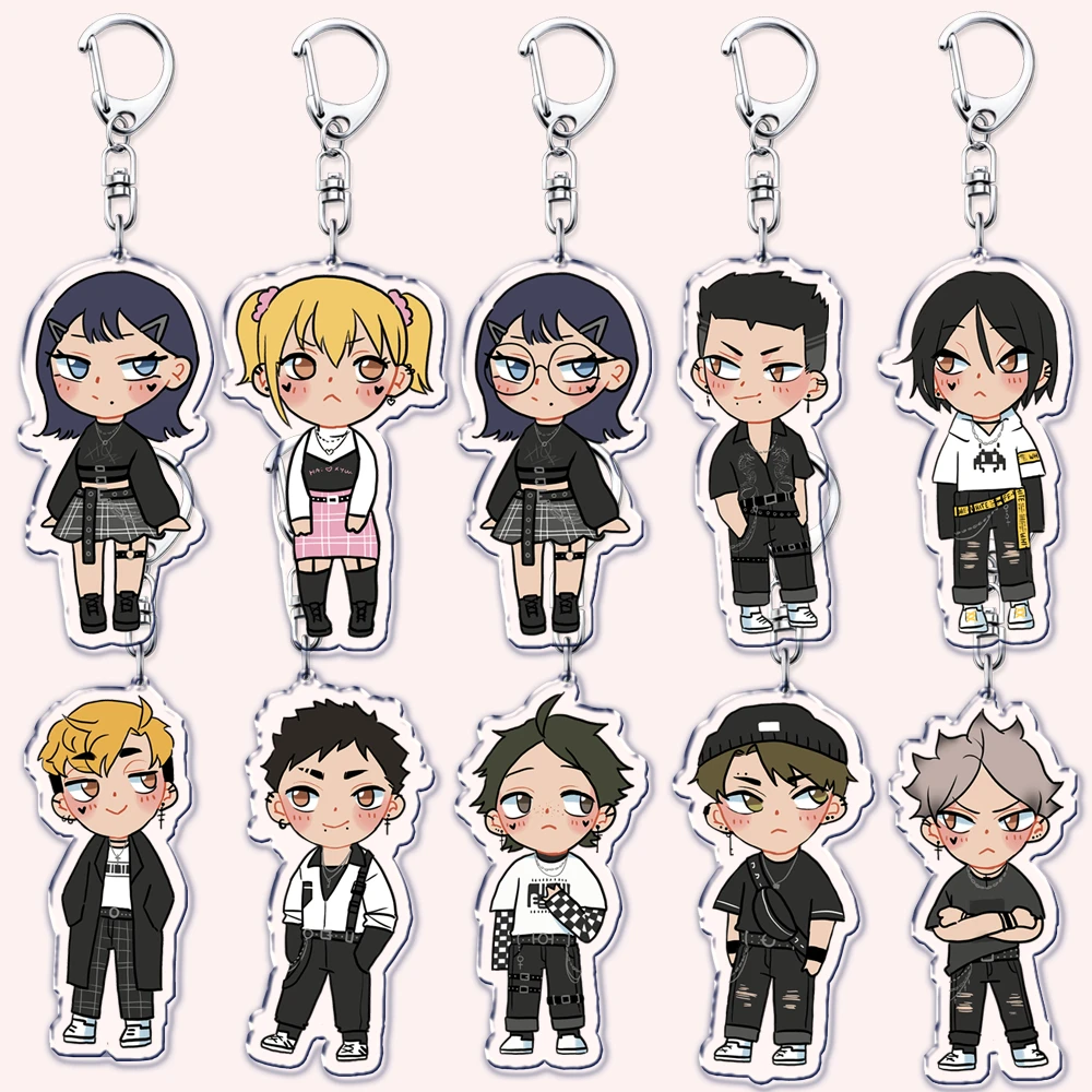 Hot Volleyball Anime Characters Keychains for Accessories Bag Karasuno Kuroo Bokuto Key Ring Keyrings Jewelry Friends Fans Gifts