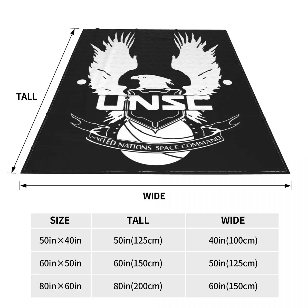 United Nations Space Command Unsc V1 Logo Ultra-Soft Micro Fleece Blanket High New Style Comfortable Camping Blanket