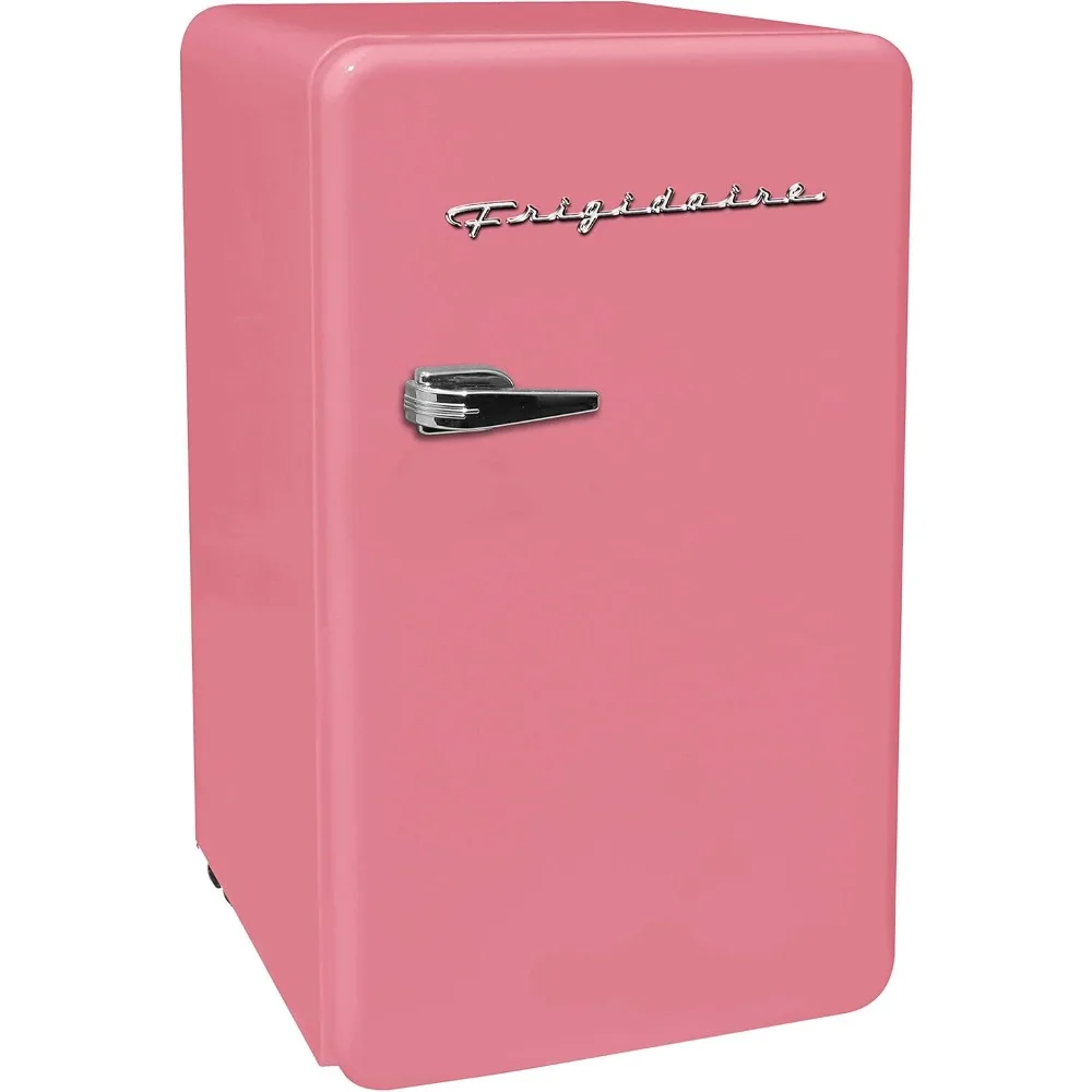 

3.2 Cu Ft Retro Compact Rounded Corner Premium Mini Fridge, Pink