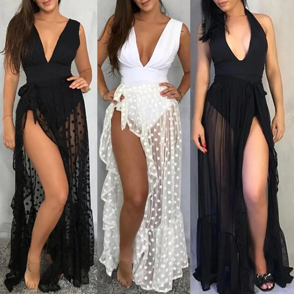 Women's Sheer Mesh Beach Skirt  - Swimwear Cover Up, Bikini Outer Wrap, Bohemian Vacation Shawl for Seaside Holiday