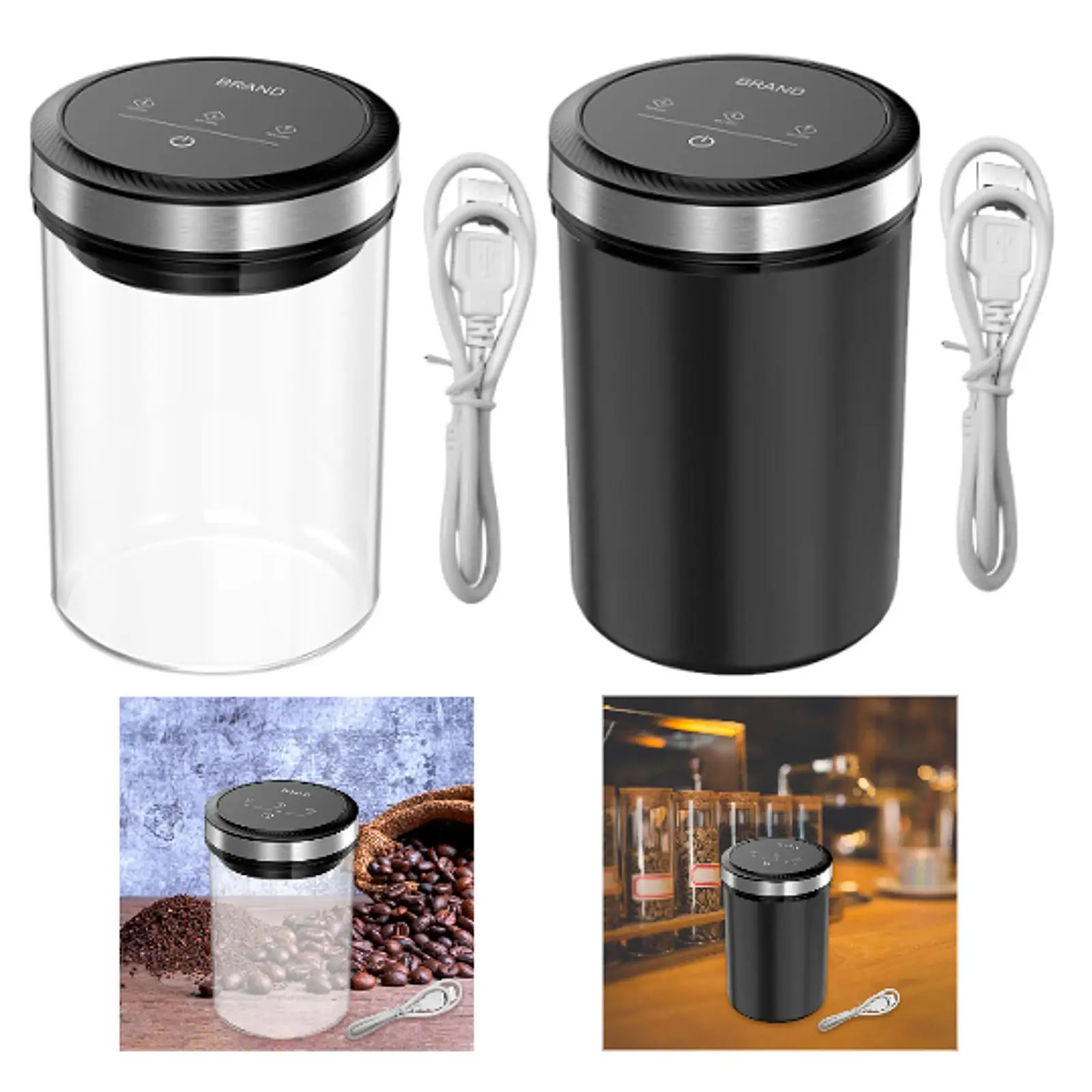 Automatic Vacuum Coffee Canister Food Storage Container for Tea Coffee Beans
