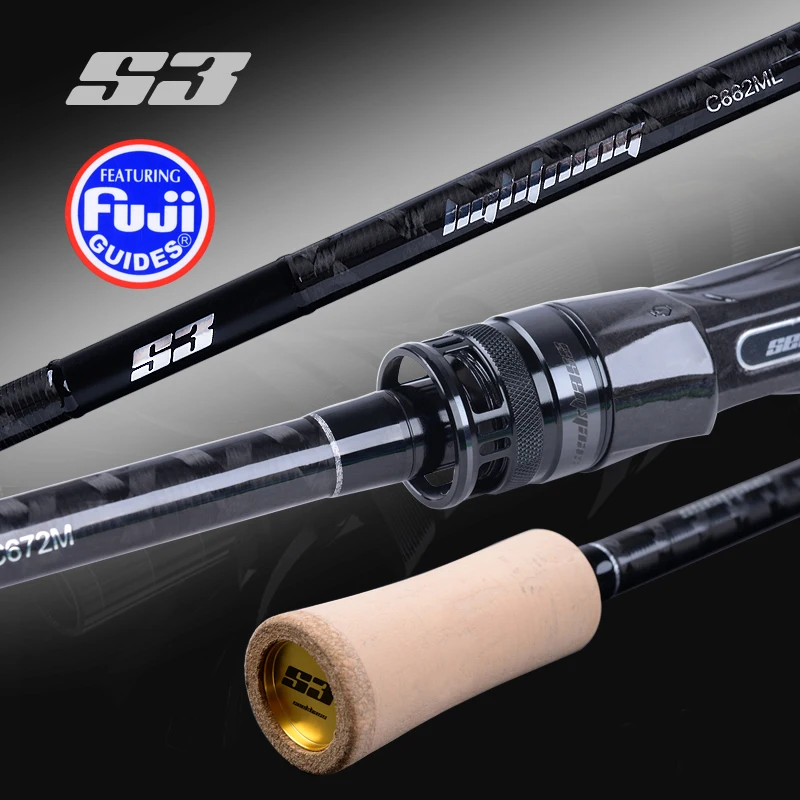 

Seekbass S3 FUJI SIC+O Guide Ring Toray 33+40T Carbon 602L 652L 662ML 672M 682MH XF Action Casting Worm Fishing Rod For Bass