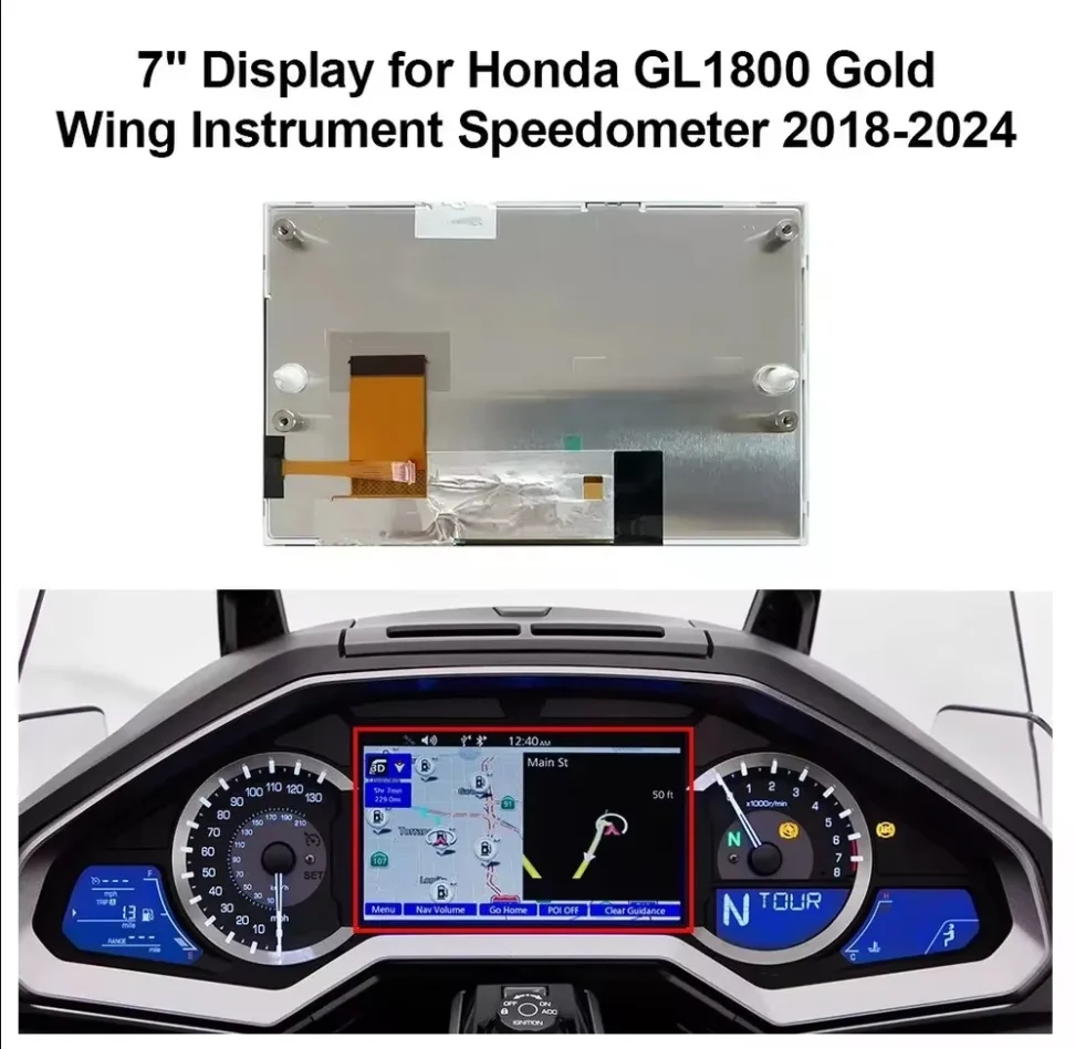 

7 Inch Display for OEM Honda GL1800 Gold Wing Instrument Speedometer Dashboard LCD Screen
