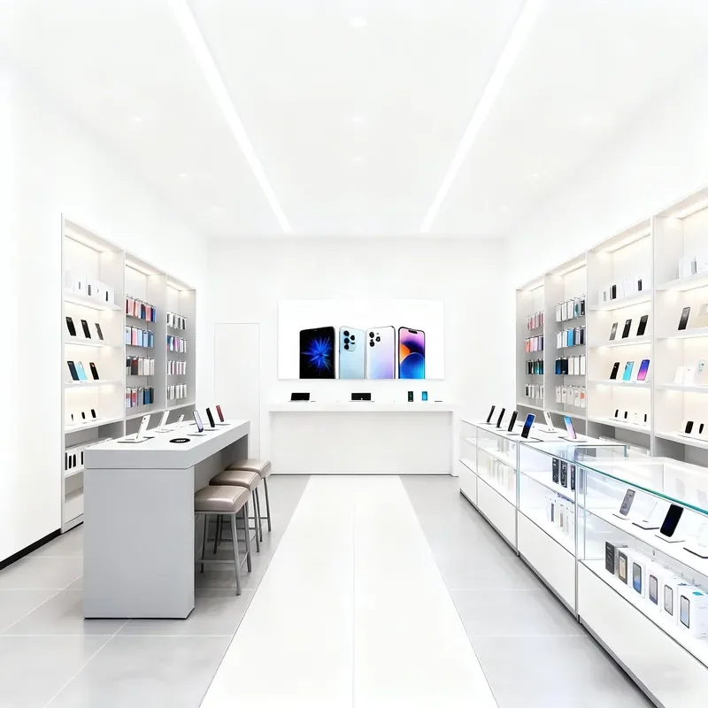 Cellphone case Tablet Accessories Display Cabinet Simple Mall Cell Phone Repair Wall Mobile Shop Phone showcase with Slatwall