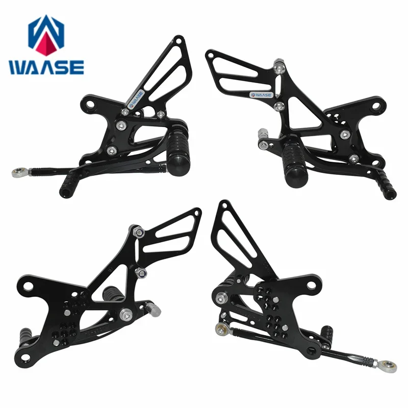 

waase For Kawasaki Ninja ZX-6R ZX6R ZX-636 ZX636 2005 2006 2007 2008 Adjustable Rider Rearsets Rearset Footrest Foot Rest Pegs