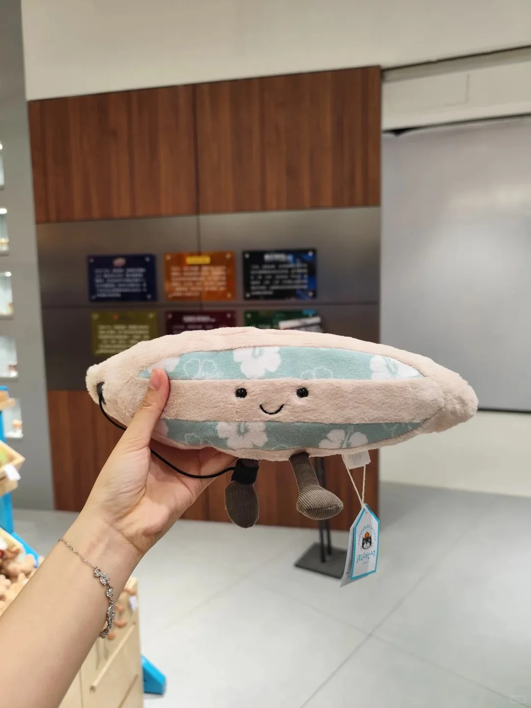 

Jelly Cat Summer new products Amuseables Sports Surfboard Plush Doll With Gift Home Decoration Holiday Gift Cat And Dog Toy