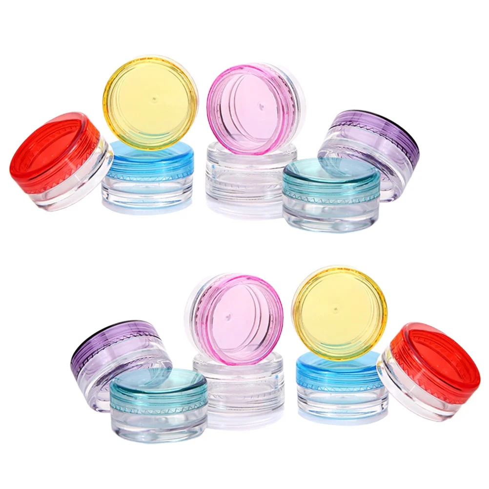 

55pcs 5G Round Lotion Bottle Box Plastic Dispenser Cream Container Refillable Travel Size Reusable Shampoo Body Wash