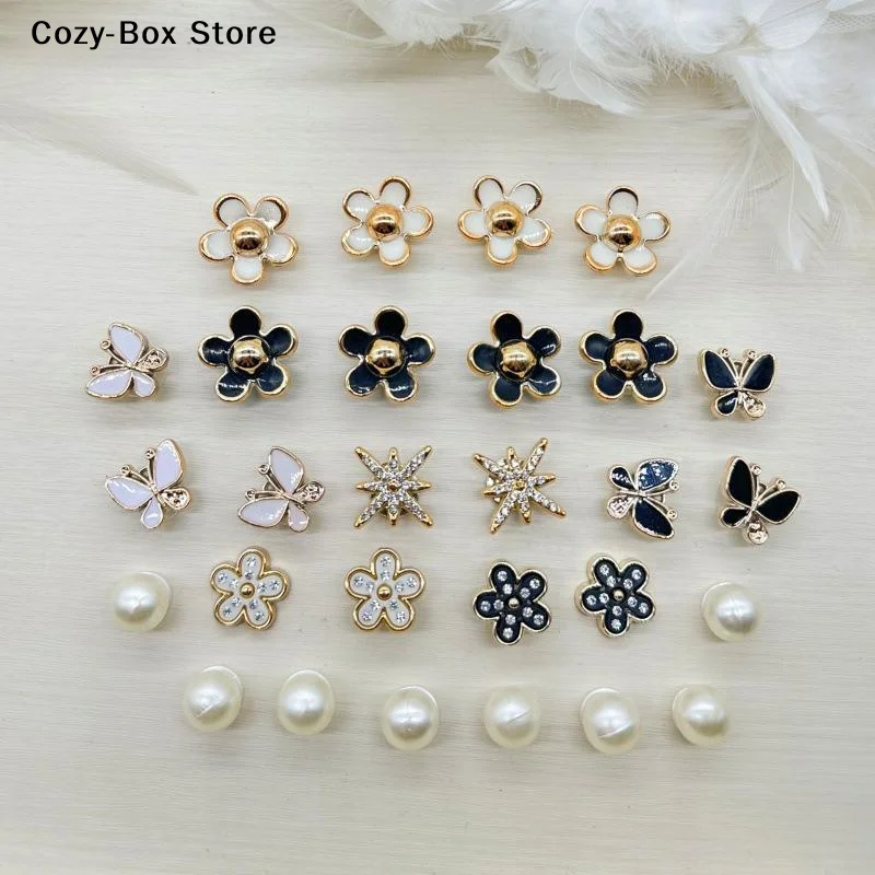 [ZY]3D Cute Pearl Shoe Charms Set For Slide Sandals Garden Shoes DIY Clogs Decoration Shoe Buckle Pins Shoe Decoration Gifts[ZY]