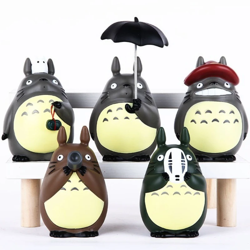 

5 Piece Sets Animel Umbrella Dodolo My Neighbor Totoro Figurine Desktop Ornaments Action Figure Statue Model Cute Birthday Gifts