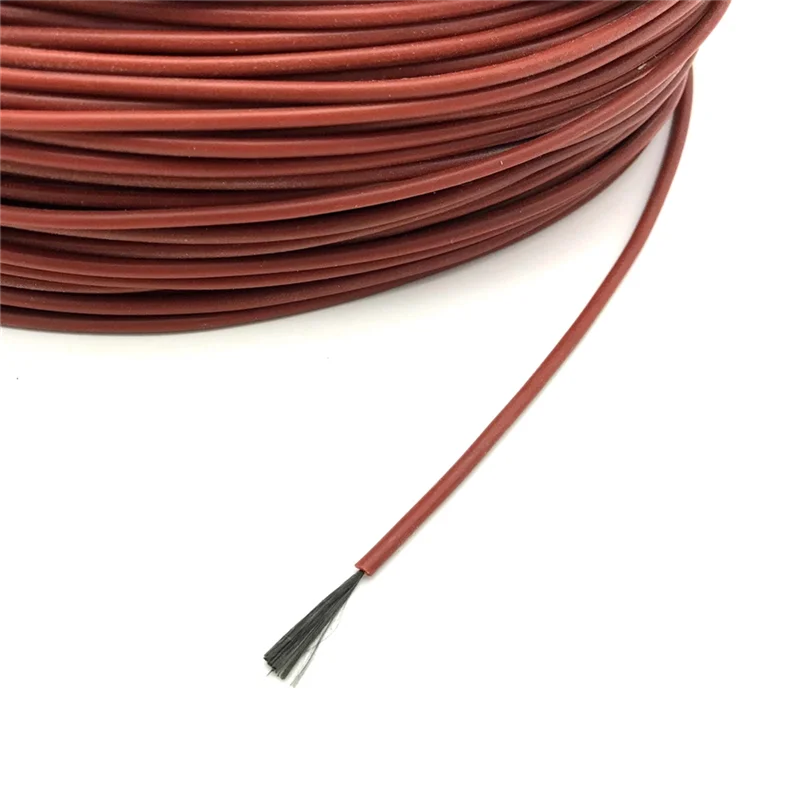 【Must-Haves】12K HEAT 50M 12K 33Ω/M Carbon Fiber Heating Cable 3MM Floor Warming Wire High Temperature Silicone Heating Cable Dur
